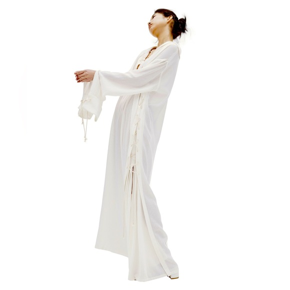 Ann Demeulemeester, White Maxi Dress With Rope Detailing, NWT $1.4K MSRP - Picture 3 of 6
